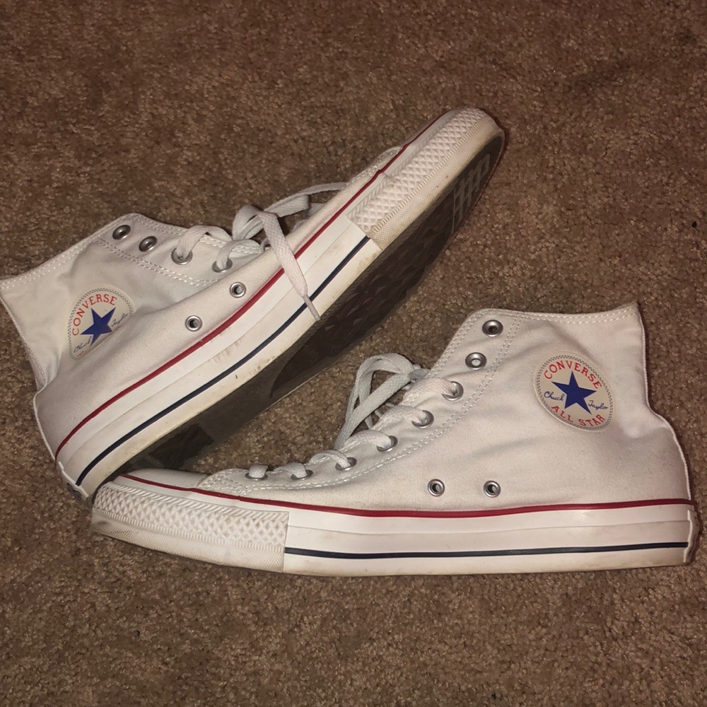 White hi-top converses